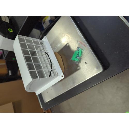 4 Inch Dryer Vent Cover Outside, HG Power Metal Exterior Vent Cover with Removable Screen & Cushioned Non-Return Flap, Air Wall Vent for House, Range Hood, AC, Opening Diameter: 3.81 White