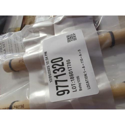 KitchenAid 2pc Bamboo Spatula Set Aqua Blue: Silicone Flexible Spatulas for Cooking & Baking, Wood Handle, Hand Wash