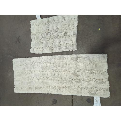 2pc White Small and Large Bathroom Mat