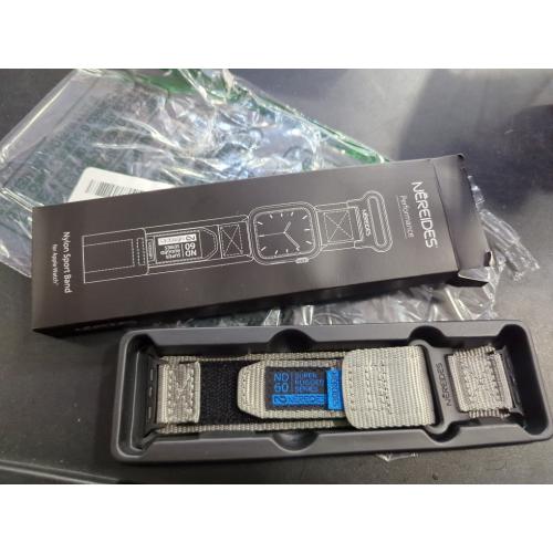 Nereides Compatible with Apple Watch Series 11 Band Series 10/9/8/7/6/5/4/SE/SE2/SE3/Ultra 3/2/1, Nylon Sports Strap with Woven Design for 49mm/46mm/45mm/44mm (L, Grey)