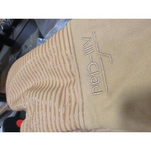 All-Clad Silicone Oven Mitts: Heat Resistant up to 500 Degrees - 100% Cotton & Silicone, 14x7 Oven Mitt for Kitchen and Barbeque, 2-Pack, Cappuccino