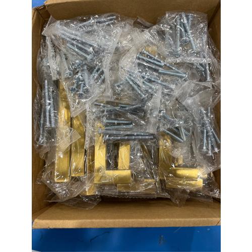 Goldenwarm 25 Pack Gold Kitchen Cabinet Handles - 5 Inch Brass Gold Drawer Pulls - LSJ12GD128 Brushed Brass Cabinet Pulls for Cabinets