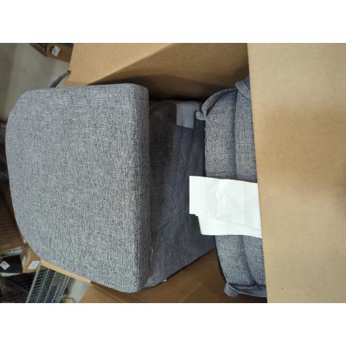 downluxe Indoor Chair Cushions for Dining Chairs, Soft and Comfortable Textured Foam Kitchen Chair Pads with Ties and Non-Slip Backing, 16 x 16 x 2, Dark Grey, 6 Pack