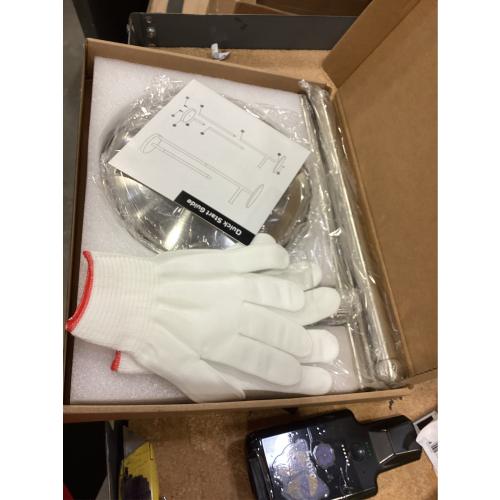 Noonext Toilet Paper Holder Stand with Shelf, Freestanding Toilet Paper Holder, Heavy Marble Base No Tipping Over (Brushed Nickel)