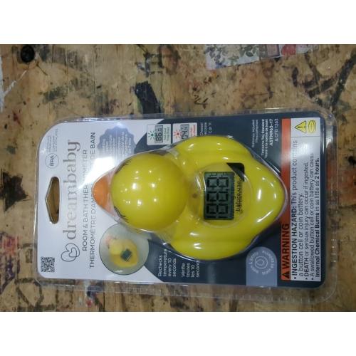 Dreambaby Duck Baby Bath Thermometer – Instant Results, Digital Water & Room Temp Reader – Fun Floating Toy for Newborns