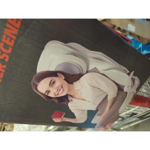 Shiatsu Neck and Back Massager with Heat - 3D Kneading & Vibration Full-Back Massage Cushion to Ease Muscle Stiffness, Adjustable Intensity & Height for Office Chair, Home Use (Grey)