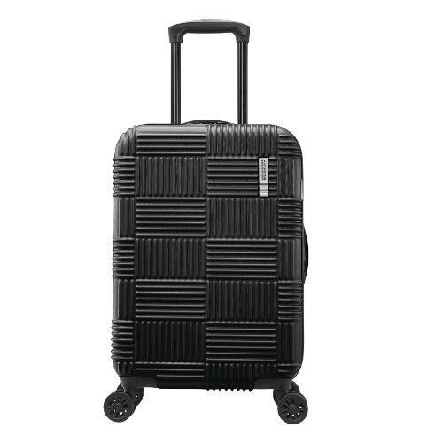 American Tourister Hardside Large Checked Spinner Suitcase - Black