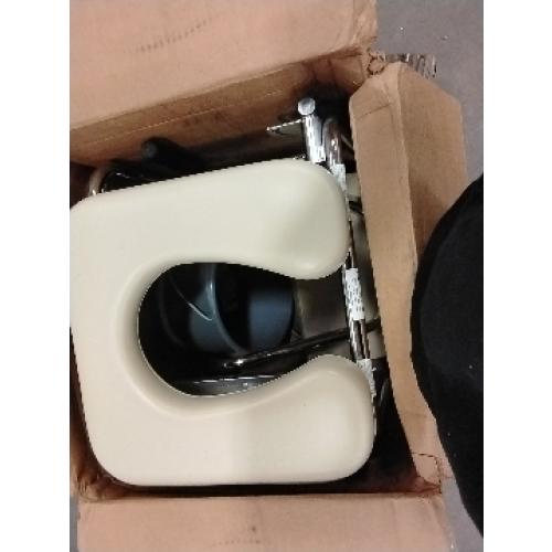 Medline Drop Arm Commode with Padded Seat and Backrest, Durable Toilet Chair for Adults and Seniors, Removable Pail, Splash Guard, Drop Down Arms for Easy Transfer, 350 lb. Weight Capacity, Tan