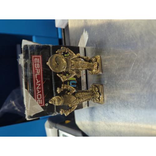 2 pack eSplanade Brass Lakshmi Narayan Pair - Lord Vishnu with Laxmi Idol Murti Statue Sculpture - 3 Inches | Pooja Idols | Home Decor