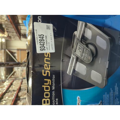 Omron 330-lb Digital Black Bathroom Scale with Body Fat Indicator