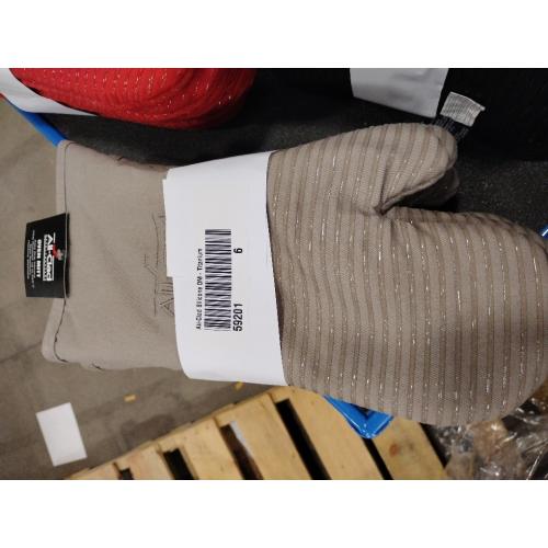 All-Clad Premium Silicone Oven Mitt: Heat Resistant to 500 Degrees - 100% Cotton & Silicone, 14x7 Pot Holder for Kitchen and Barbeque, (6-Pack), Titanium Gray