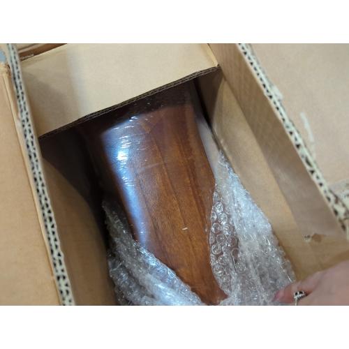 72 Inch Ceiling Fan No Light ，Wood Outdoor Ceiling Fans for Patios Living Room Garage Gazebo Mid Century Modern Exterior Extra Large Waterproof Ceiling Fan Without Light with Downrod (Walnut)