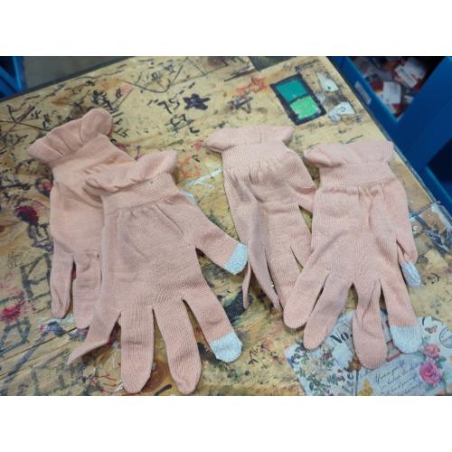 2 Pairs Cotton Moisturizing Gloves Overnight Touchscreen Fingers for SPA Dry Hands Hand Care Day and Night Moisturizing (Medium-Pink)