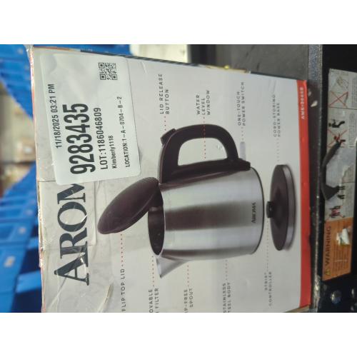 Aroma 1L Electric Water Kettle - Stainless Steel