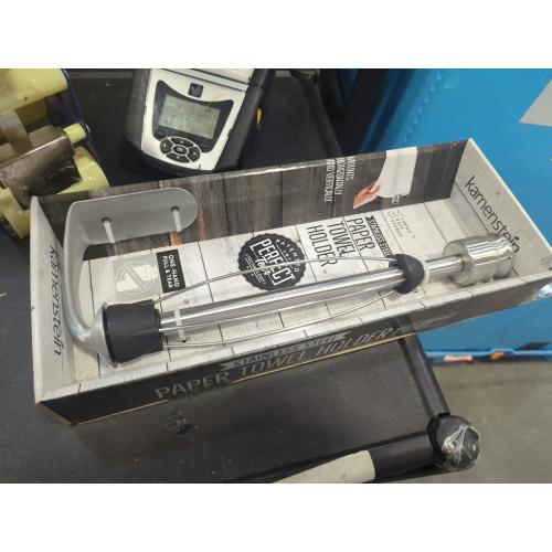 Size 1.57 in. H X 4.53 in. W X 11 in. L Kamenstein Stainless Steel Paper Towel Holder 1.57 in. H X 4.53 in. W X 11 in. L