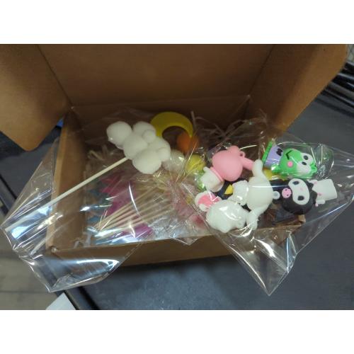 34 Pcs Cute Anime Cake Topper, Educatgame Kawaii Anime Cake Decorations Figures Set, Great for Theme Birthday Party Decoration Supplies