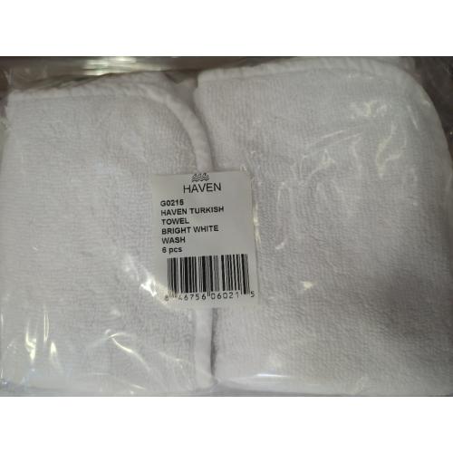 Bright White Washcloth 6 Pack Haven Turkish Cotton Washcloth in Bright White