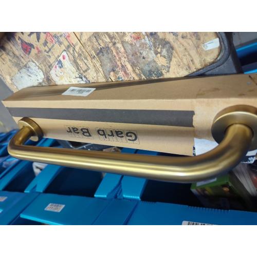 ROTHLEY 18 Inch Grab Bar for Bathtubs and Showers: Stainless Steel Shower Grab Bar Wall Mounted Shower Handle with Concealed Screws Anti Slip Saft Handle for Elderly Seniors (Brass)