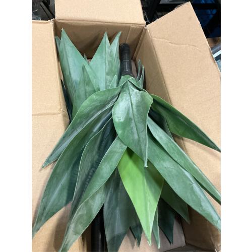 Velener Artificial Plant Outdoor Agave - Small Size UV Resistant Fake Agave Plants for Indoor and Outdoor Decor(14 Inch)-2 Pack
