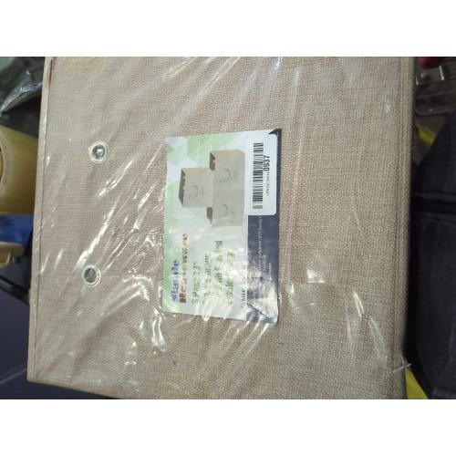 SIMPLE HOUSEWARE 13-Inch Cube Storage Bin With Braided Handles, 3 Pack, Beige