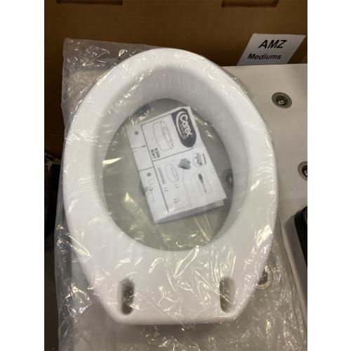 NOVA Medical Products Toilet Seat Riser, Raised Toilet Seat, White, 1 Count