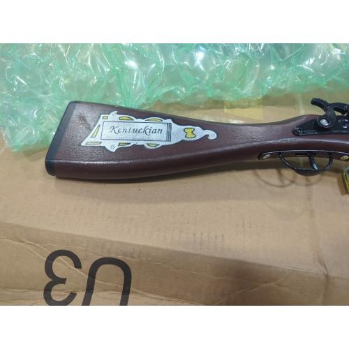 PARRIS CLASSIC QUALITY TOYS EST. 1936 Kentucky Rifle - Real Wood & Steel Single, Shot Cap Rifle, Solid One-Piece Wood Stock, Die-Cast Metal, Fires #917 Caps, Great Theatrical Prop, Pre-1898 Design