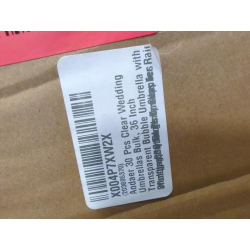 Aodaer 30 Pcs Clear Wedding Umbrellas Bulk, 36 Inch Transparent Bubble Umbrella with Storage Box Large Dome Windproof Stick Umbrellas for Rain Wedding Bridal Party Supplies Photography Props