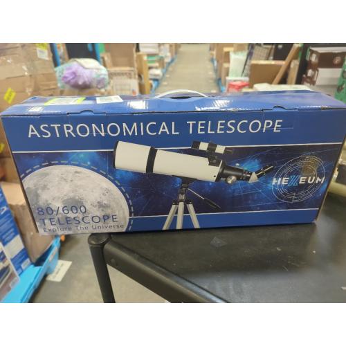Koolpte Telescope 80mm Aperture 600mm - Astronomical Portable Refracting Telescope Fully Multi-Coated High Transmission Coatings AZ Mount with Tripod Phone Adapter, Wireless Control, Carrying Bag.
