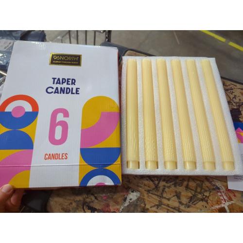 96NORTH 10.6 inch Taper Candles Set of 6, 7/8 inch Base Diameter, Unscented Taper Candles, Up to 18 Hours Burning Time Candlesticks, Dripless Taper Candles, Perfect as Dinner, Household Candles — Red