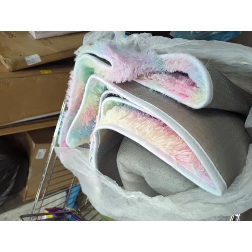 Ophanie Rainbow Rug for Bedroom Girls, Unicorn Colorful Fluffy Soft Cute Fuzzy Area Rugs, Shag Plush Shaggy Bedside Floor 4x6 Furry Carpet for Kids Baby Teen Dorm Nursery Home Decor Aesthetic