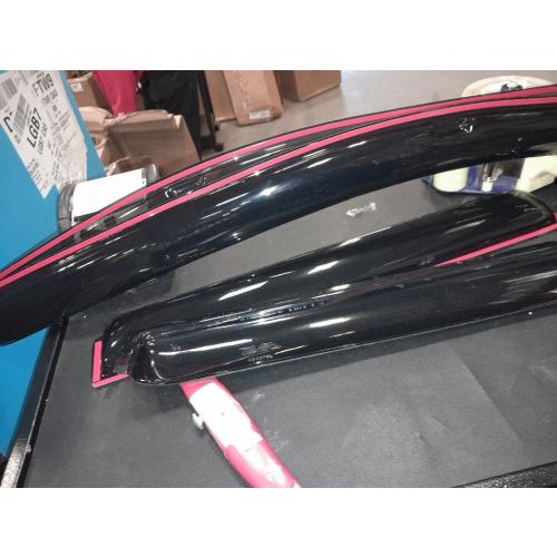 Auto Ventshade [AVS] In-Channel Rain Guards For 2016 - 2023 Toyota Tacoma DOUBLE/EXT CAB ONLY | Window Vent Visors, 4 pcs. - Smoke | 194768