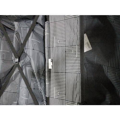 American Tourister NXT Hardside Large Checked Spinner Suitcase - Blackout: 8 Wheels, ABS Shell