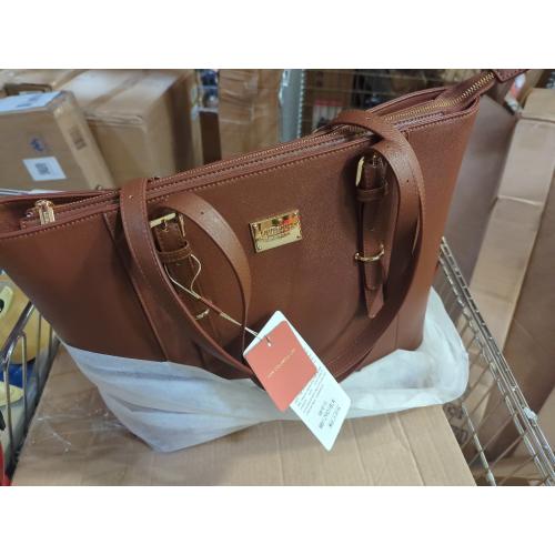 Size 15.2”(17.3”)W x 12.2” H x 5.5”Professional Laptop Purse Tote Bag with Padded Compartment Fits Up to 15.6 Inch Computer, N°1-Coffee