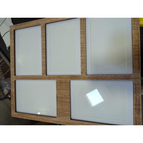 4x6 or 5x7 Picture Frames, Rustic Brown Wooden Frame with Real Glass, Displays Pictures Five 4x6 with Mat or 5Pcs 5x7 without Mat for Wall Mounting, Photo Collage Frame