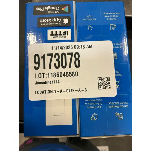 2 packs WYZE Smart 15 Amp Programmable Touch and Push Button Light Switch, White (2 -Packs)