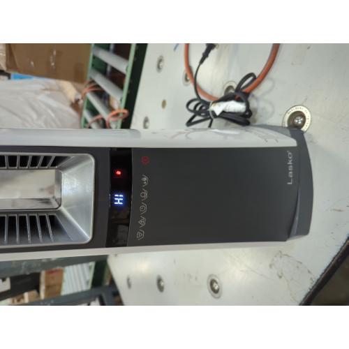 Lasko Oscillating Bladeless Ceramic Tower Space Heater for Home with Enhanced Safety, Adjustable Thermostat, Filter, Timer and Remote Control, 27 Inches, Silver, 1500W, AW300