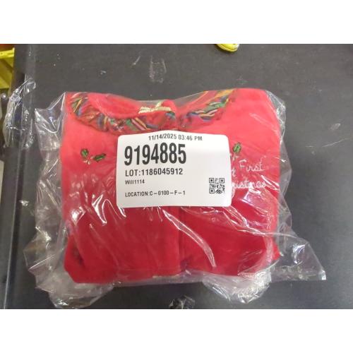 SIZE 9M. Little Me Girls' Holly Plaid Footie - Baby