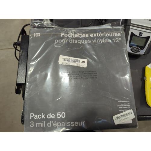 Vinyl Record Sleeves - 50 x Premium Outer Vinyl Sleeves for Records - 12.75 x 12.75 Heavy Duty 3 Mil Thick Crystal Clear Polypropylene