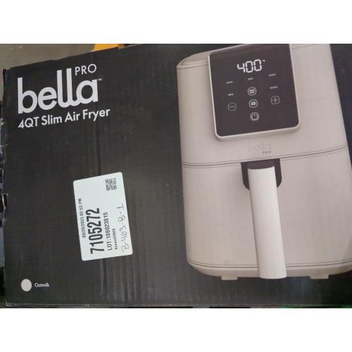Oatmilk Bella PRO - 4-qt. Touchscreen Slim Air Fryer - Oatmilk
