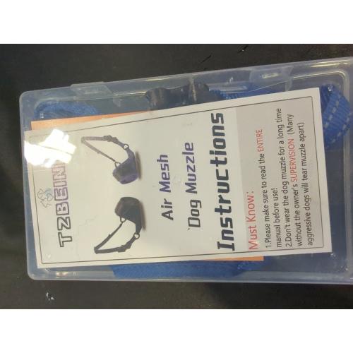 Size XL Blue  Dog Muzzle, Soft No Barking Bite Mesh Muzzles for Large Sized Dogs Anti Chewing, Breathable Muzzle for German Shepherd Labrador/Golden Retriever, etc, Suit for Grooming Vet Allows Panting Drinking