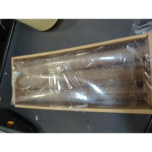 Brown Creative Co-Op Unscented Pleated Taper Candles in Box, Set of 10