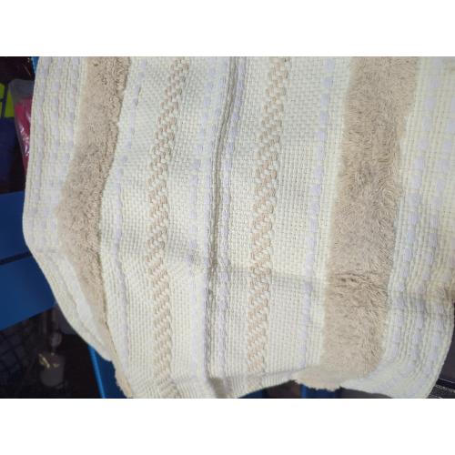 OJIA Boho Decorative Throw Pillow Cover, 20 x 20 Farmhouse Cute Pillowcase Minimalist Neutral Collection Cream White Tufted with Tassels Woven Square Cushion Cover for Sofa Couch Bedroom Living Room