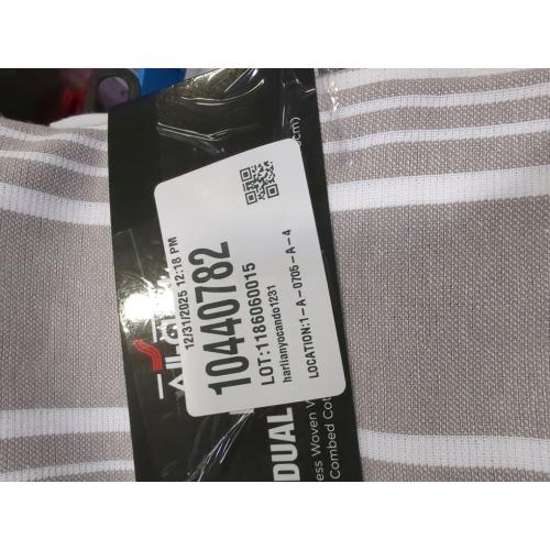 All-Clad Striped Dual Kitchen Towel in Titanium 2 pack