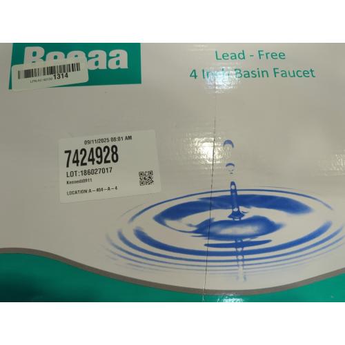 Gold 4 Inch Bathroom Faucets for Sink 3 Hole, Faucet for Bathroom Sink with Pop-up Drain & Supply Hoses, 2-Handle 360 Swivel Spout Stainless Steel Lead-Free, Centerset Faucet for Vanity Lavatory