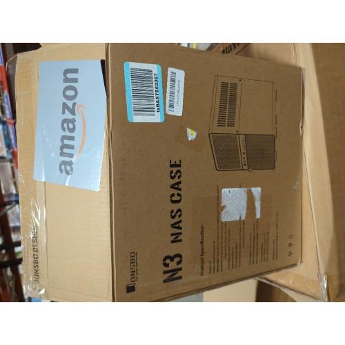 Black 9.17x10.31x11.73 JONSBO N3 Mini-ITX NAS PC Chassis, ITX Computer Case, 8HHD 1-SSDD isk Bays NAS Mini Aluminum with Steel Plate Case, Built-in 2x10cm Fan, Power Support: SFX105mm, Support 130mm CPU Cooler