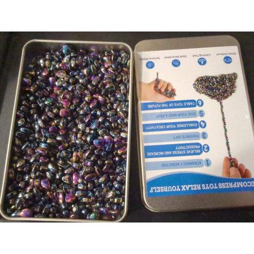 Magnetic Fidget Balls Adult Gift For Teen Boys, 500pcs Weak Magnet Beads Toy Metal Ferrite Putty Office Desk Stress Anxiety Relief Cool Gadget Sensory Stones For ADHD Christmas Stocking Stuffers Gifts