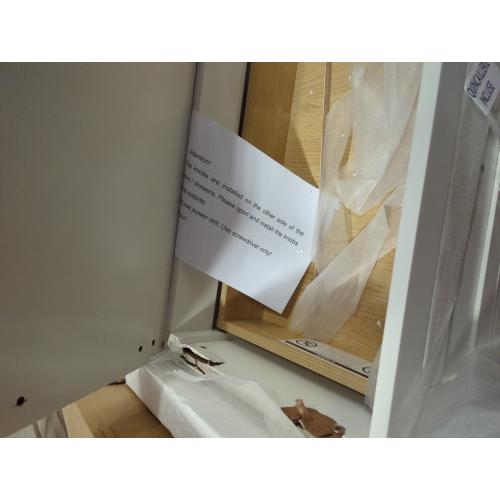 White Bathroom Storage Cabinet with 2 Door 1 Drawer