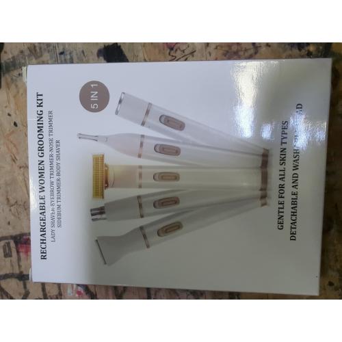USB charging 5 in 1 ladies shaver eyebrow trimmer nose hair sideburn hair T-blade shaver