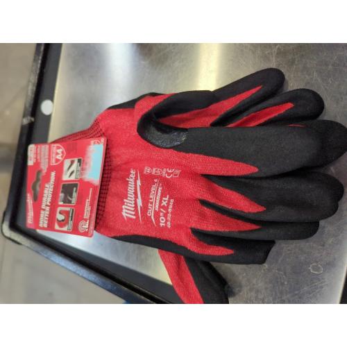 Milwaukee  - CUT 4 LEVEL NITRILE DIPPED GLOVES - 10xl