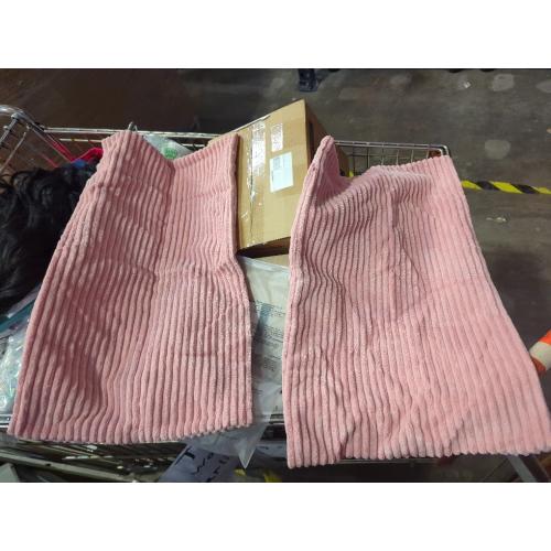 Fancy Homi Set of 2 Blush Pink Boho Small Lumbar Decorative Throw Pillow Cover 12x20 Inch for Couch Bed Chair, Aesthetic Modern Bohemian Room Decor, Soft Fluffy Corduroy Rectangle Cushion Case 30x50cm